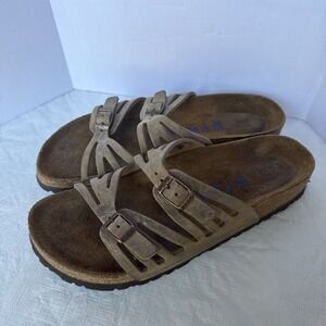 Birkenstock Granada Soft Footbed Sandals Size 40 Women's 9 Mens 7 Brown Germany